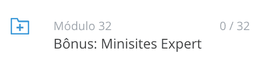 Módulo 32: Minisites Expert